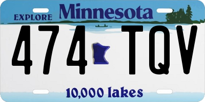 MN license plate 474TQV