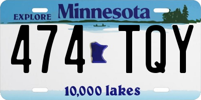 MN license plate 474TQY
