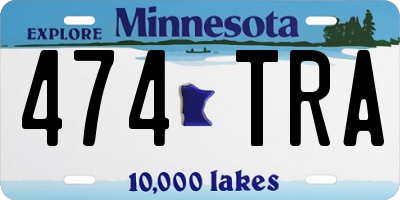 MN license plate 474TRA
