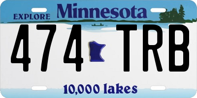 MN license plate 474TRB