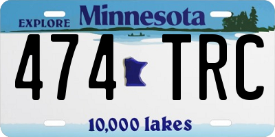 MN license plate 474TRC