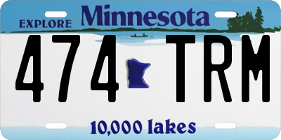 MN license plate 474TRM
