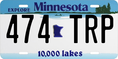 MN license plate 474TRP