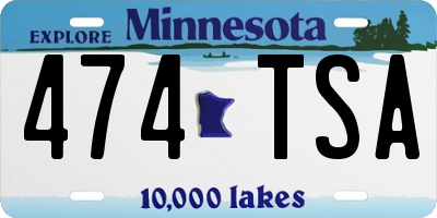 MN license plate 474TSA