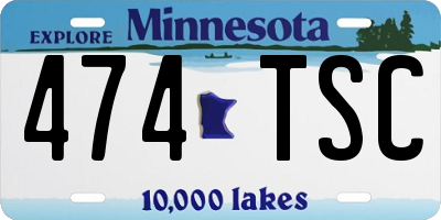 MN license plate 474TSC