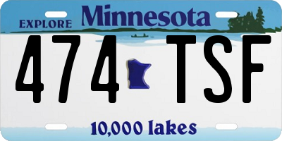 MN license plate 474TSF