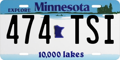 MN license plate 474TSI