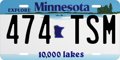 MN license plate 474TSM