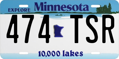 MN license plate 474TSR