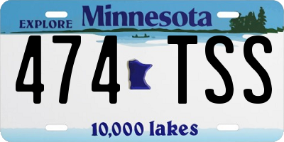 MN license plate 474TSS