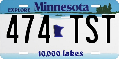 MN license plate 474TST