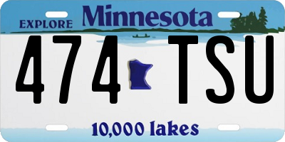 MN license plate 474TSU