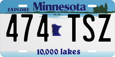 MN license plate 474TSZ