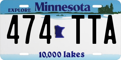 MN license plate 474TTA