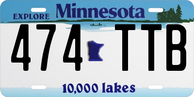 MN license plate 474TTB