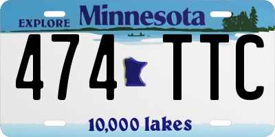 MN license plate 474TTC