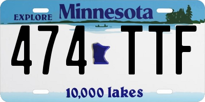 MN license plate 474TTF