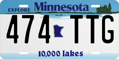 MN license plate 474TTG