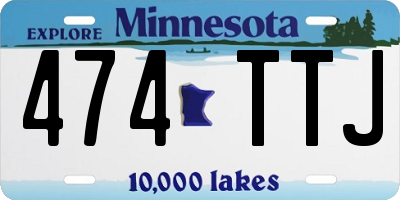 MN license plate 474TTJ
