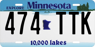 MN license plate 474TTK