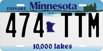 MN license plate 474TTM