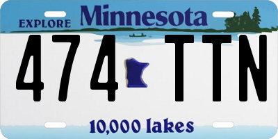 MN license plate 474TTN