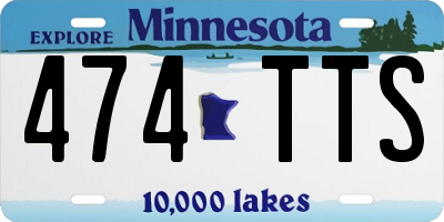 MN license plate 474TTS