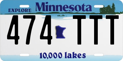 MN license plate 474TTT