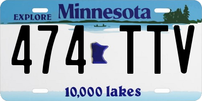 MN license plate 474TTV
