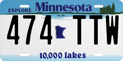 MN license plate 474TTW