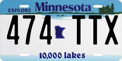 MN license plate 474TTX