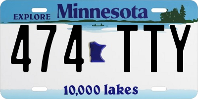 MN license plate 474TTY