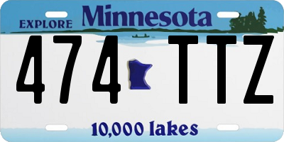 MN license plate 474TTZ