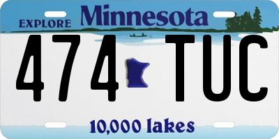 MN license plate 474TUC