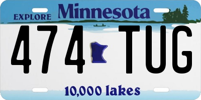 MN license plate 474TUG