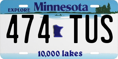 MN license plate 474TUS
