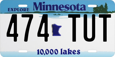 MN license plate 474TUT