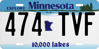 MN license plate 474TVF