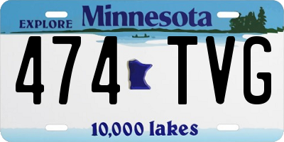 MN license plate 474TVG