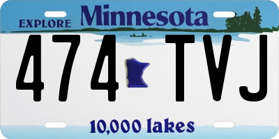 MN license plate 474TVJ