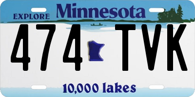 MN license plate 474TVK