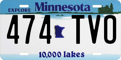 MN license plate 474TVO