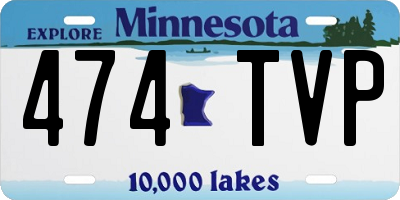 MN license plate 474TVP