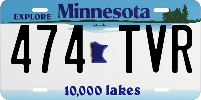 MN license plate 474TVR