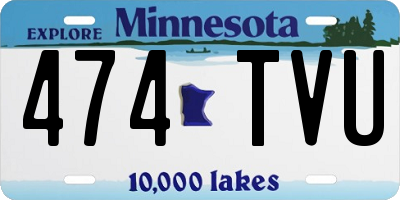 MN license plate 474TVU
