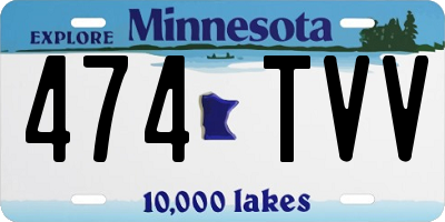MN license plate 474TVV