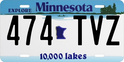 MN license plate 474TVZ