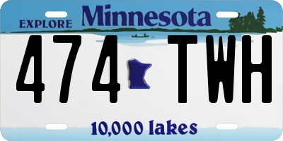 MN license plate 474TWH