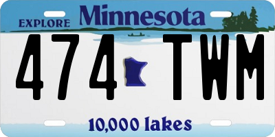 MN license plate 474TWM
