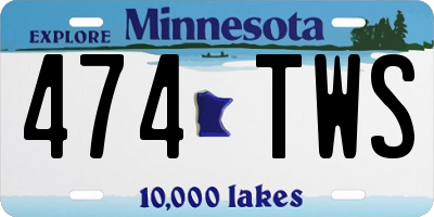 MN license plate 474TWS